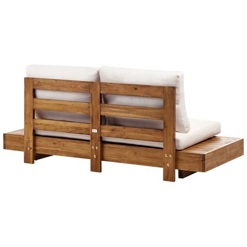 Canapé De Jardin 2 Places Marettimo Bois D'acacia Certifié Marron