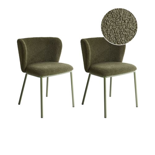 Lot De 2 Chaises De Salle à Manger Mina Ii Vert Foncé