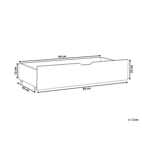 Lot De 2 Tiroirs De Rangement Pour Lit Bois De Pin Epaney Marron Clair