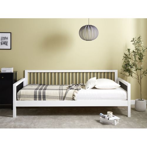 Lit De Jour Bois Tricot 90 X 200 Cm Blanc