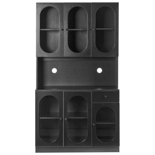 Vitrine En Verre Langford 100 Cm Noir