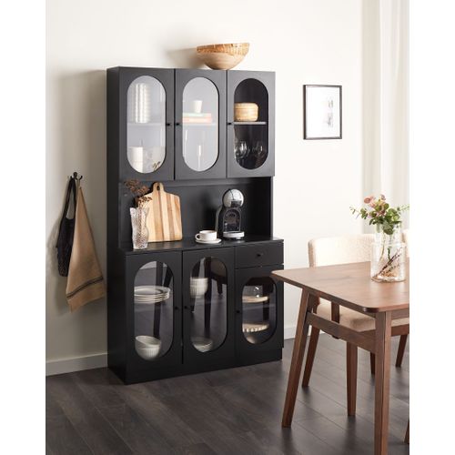 Vitrine En Verre Langford 100 Cm Noir