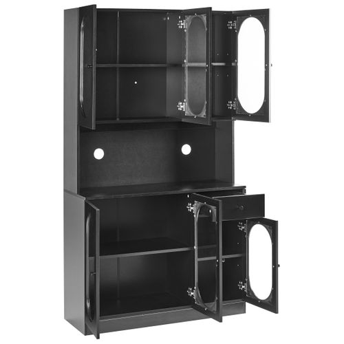 Vitrine En Verre Langford 100 Cm Noir