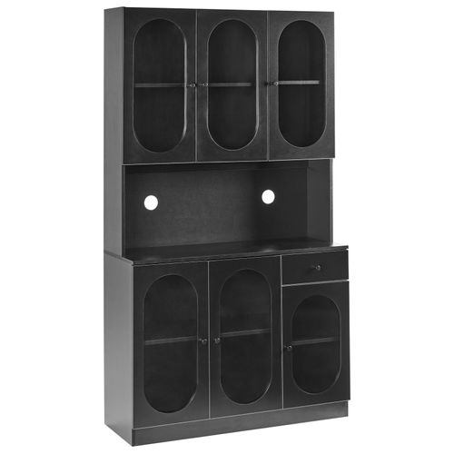 Vitrine En Verre Langford 100 Cm Noir