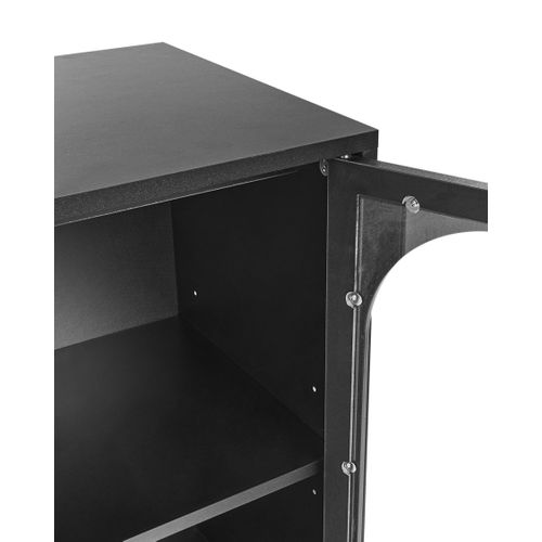 Buffet Avec Vitrine En Verre Langford 137 Cm Noir