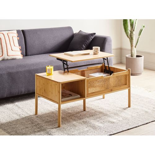 Table Basse Surrey Bambou Naturel Avec Rangement