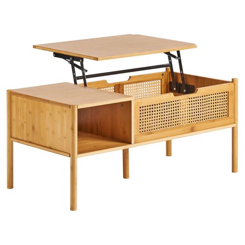 Table Basse Surrey Bambou Naturel Avec Rangement