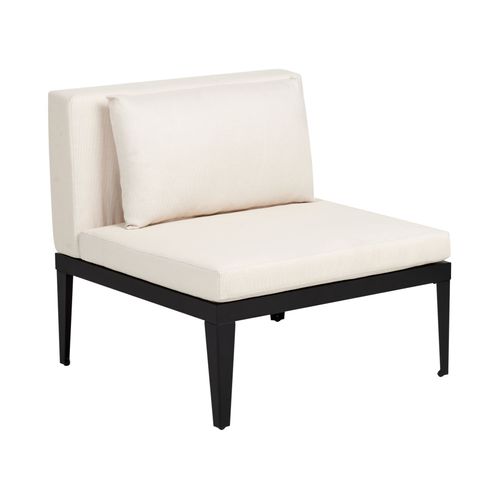 Canapé D'angle à Droite 4 Places En Bois D'acacia Certifié Beige Clair Bracciano