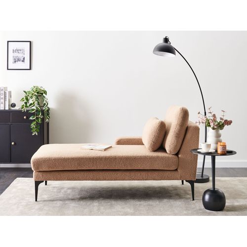 Méridienne Côté Droit Ewron Bouclé Beige Sable