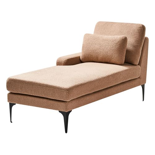 Méridienne Côté Droit Ewron Bouclé Beige Sable