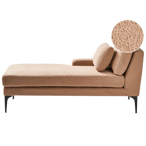 Méridienne Côté Droit Ewron Bouclé Beige Sable