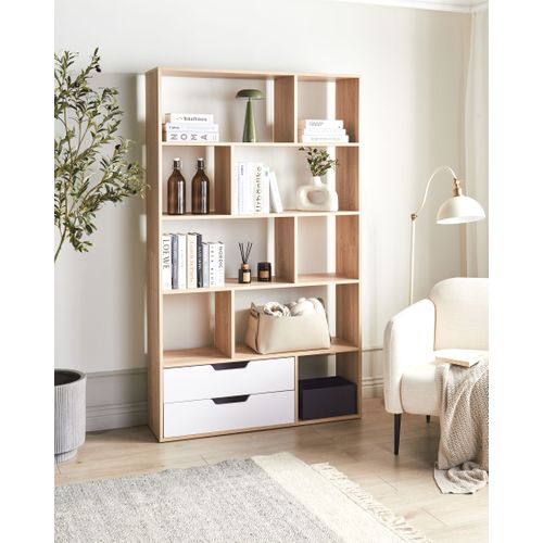 Bibliothèque Wadena 185 Cm Marron/blanc