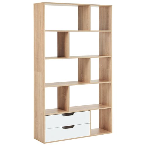 Bibliothèque Wadena 185 Cm Marron/blanc