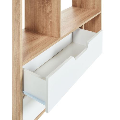 Bibliothèque Wadena 185 Cm Marron/blanc