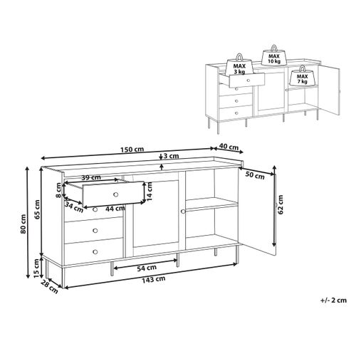 Commode 2 Portes Alcove Blanc