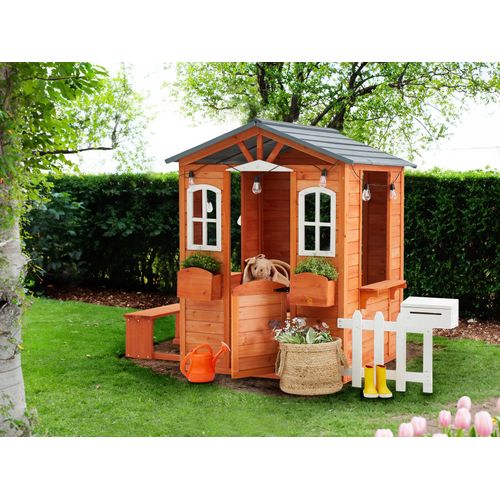 Cabane De Jardin Pour Enfants Ampeliko Bois De Sapin Marron