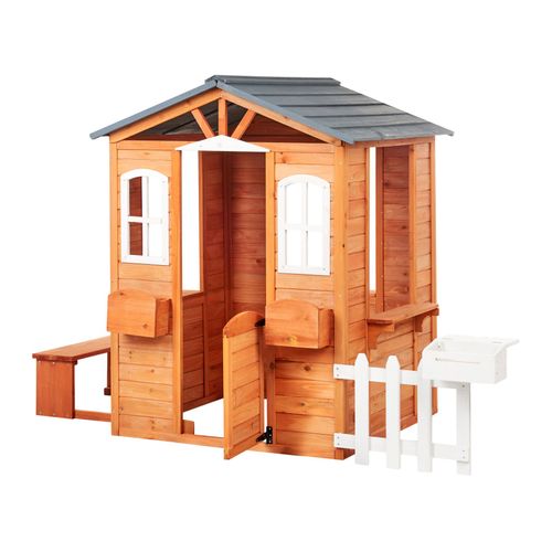 Cabane De Jardin Pour Enfants Ampeliko Bois De Sapin Marron