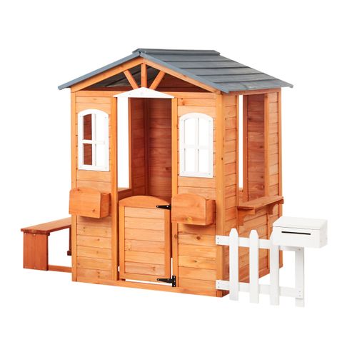 Cabane De Jardin Pour Enfants Ampeliko Bois De Sapin Marron