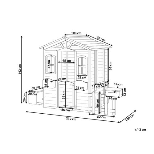 Cabane De Jardin Pour Enfants Ampeliko Bois De Sapin Marron