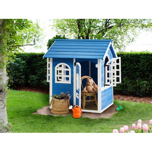 Cabane De Jardin Pour Enfants Kokkoni Bois De Sapin Bleu