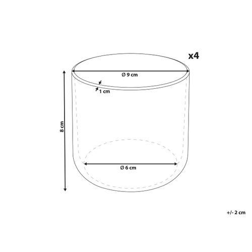 Set De 4 Mugs Annise Grès Blanc Cassé