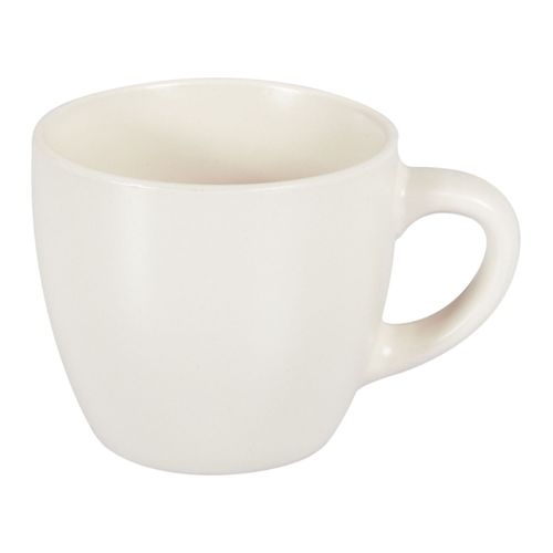 Set De 4 Tasses Avec Soucoupes Caraway Grès Blanc Cassé