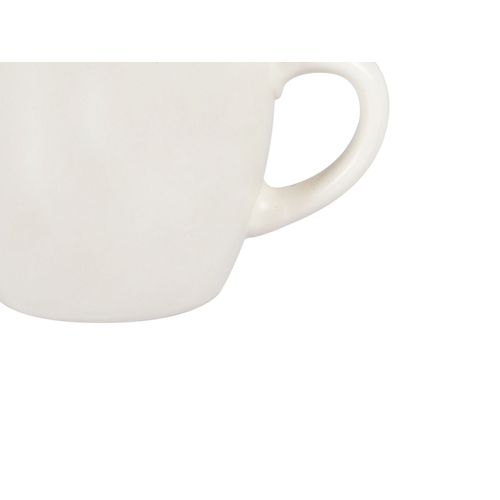 Set De 4 Tasses Avec Soucoupes Caraway Grès Blanc Cassé