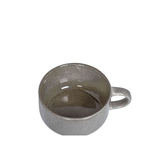 Set De 4 Tasses Avec Soucoupes Costmary Grès Gris