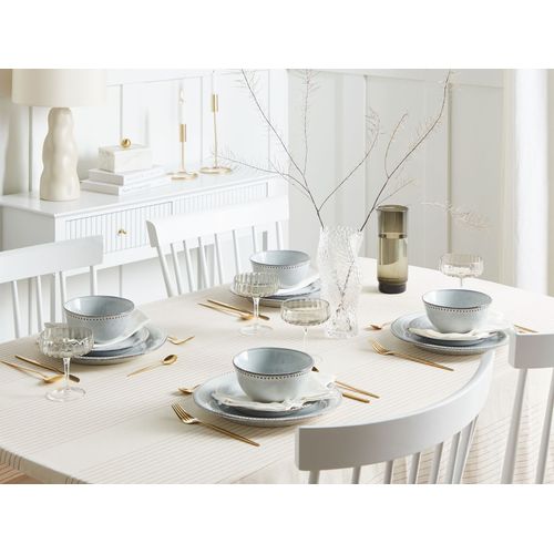 Set De 12 Couverts De Table Chervil Grès Bleu Clair