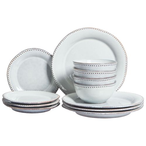 Set De 12 Couverts De Table Chervil Grès Bleu Clair