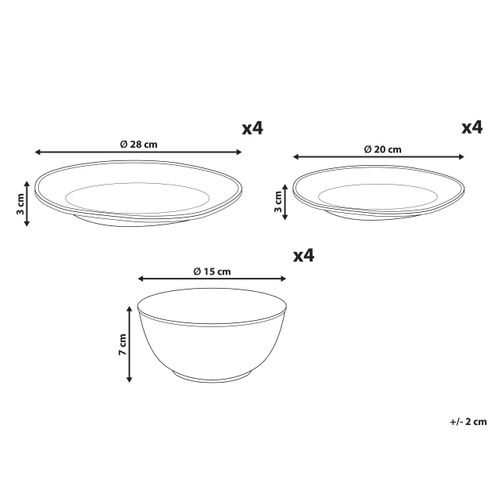 Set De 12 Couverts De Table Chervil Grès Bleu Clair
