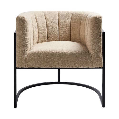 Fauteuil Larvik Ii Bouclé Beige