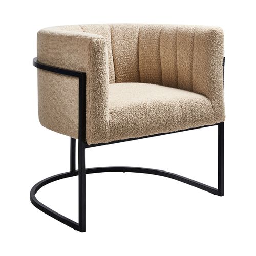 Fauteuil Larvik Ii Bouclé Beige