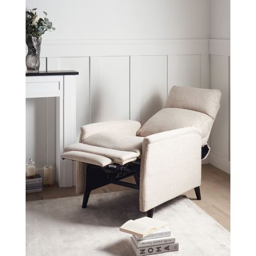Fauteuil Inclinable Selvik Repose-pieds Inclus Tissu Taupe