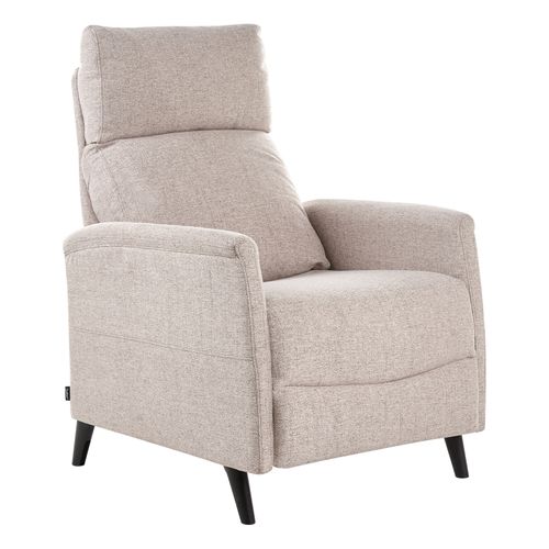 Fauteuil Inclinable Selvik Repose-pieds Inclus Tissu Taupe