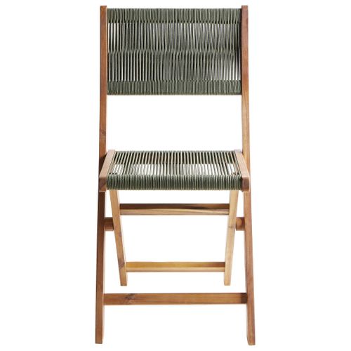 Lot De 2 Chaises De Jardin Prossedi Pliant Acacia Vert