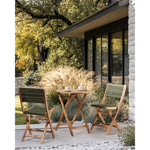 Lot De 2 Chaises De Jardin Prossedi Pliant Acacia Vert