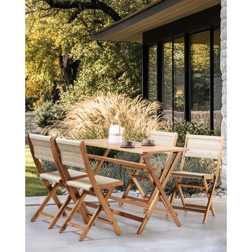 Table De Salle à Manger De Jardin Prossedi 120 Cm 60 Cm Acacia Marron