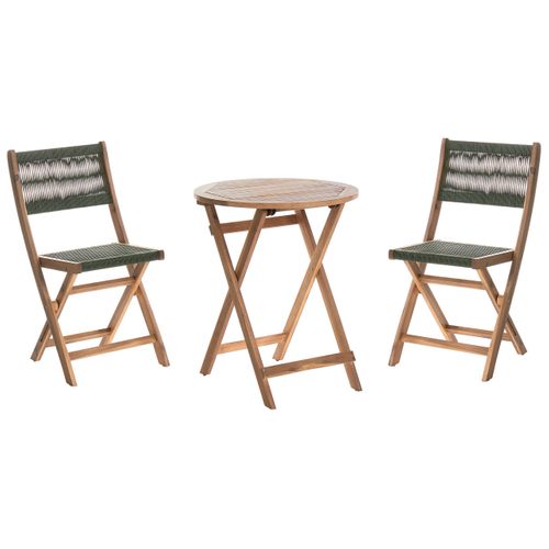 Ensemble Pour Bistro Pliant Prossedi Acacia Vert