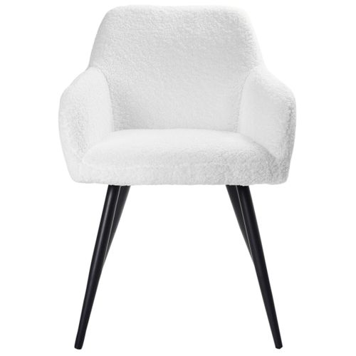 Lot De 2 Chaises De Salle à Manger Casmalia Bouclé Blanc Cassé