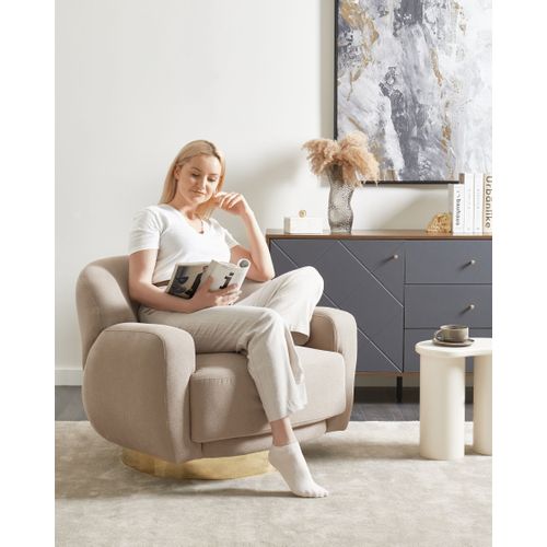 Fauteuil Lejre Tissu Taupe