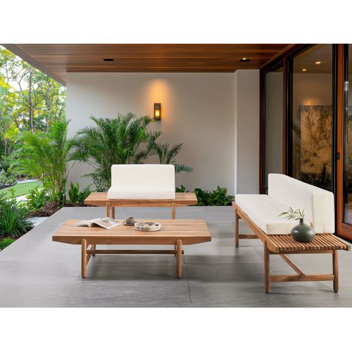 Table Basse De Jardin Giaveno 145 Cm 79 Cm Acacia Marron