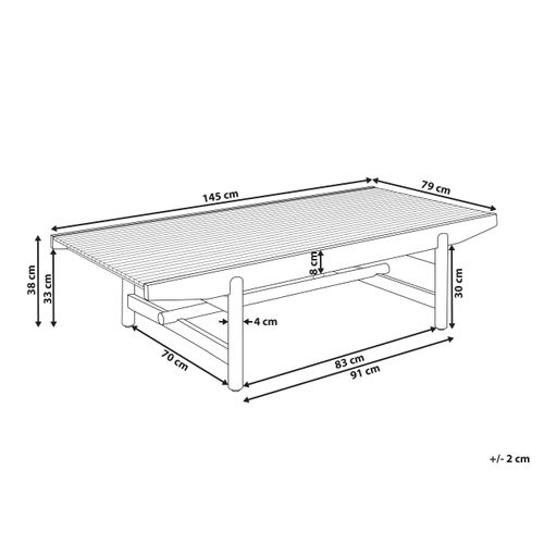 Table Basse De Jardin Giaveno 145 Cm 79 Cm Acacia Marron