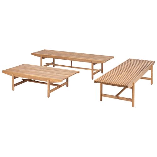 Ensemble De Salon De Jardin Avec Table 4 Places Giaveno Acacia Blanc Cassé