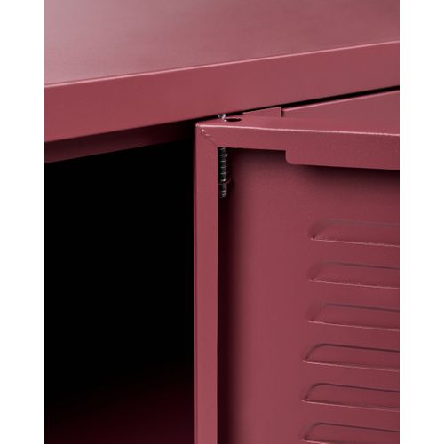 Meuble De Rangement Cardiff Métal Rouge Foncé