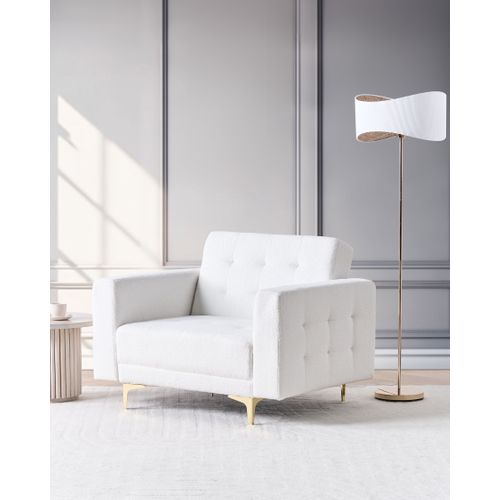 Fauteuil Aberdeen Bouclé Blanc Cassé