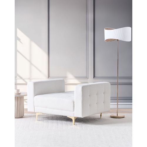 Fauteuil Aberdeen Bouclé Blanc Cassé