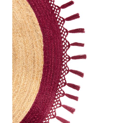 Tapis Marts Rouge Foncé  140 Cm Jute