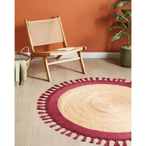 Tapis Marts Rouge Foncé  140 Cm Jute
