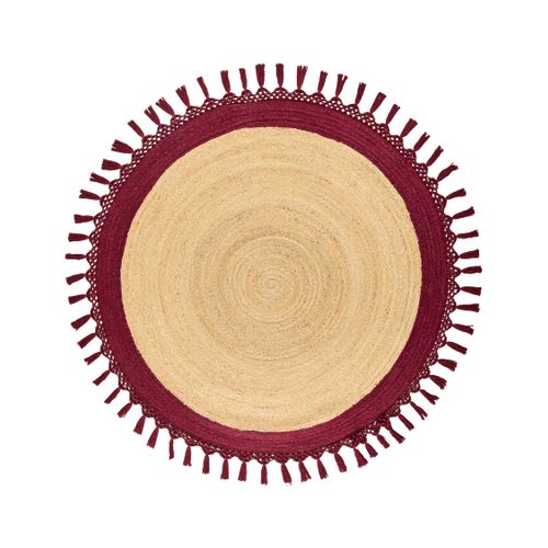 Tapis Marts Rouge Foncé  140 Cm Jute